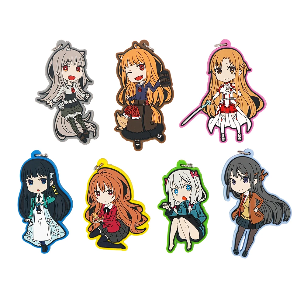 Резиновый брелок для ключей SAO Spice and Wolf mahouka koukou no rettousei amagi