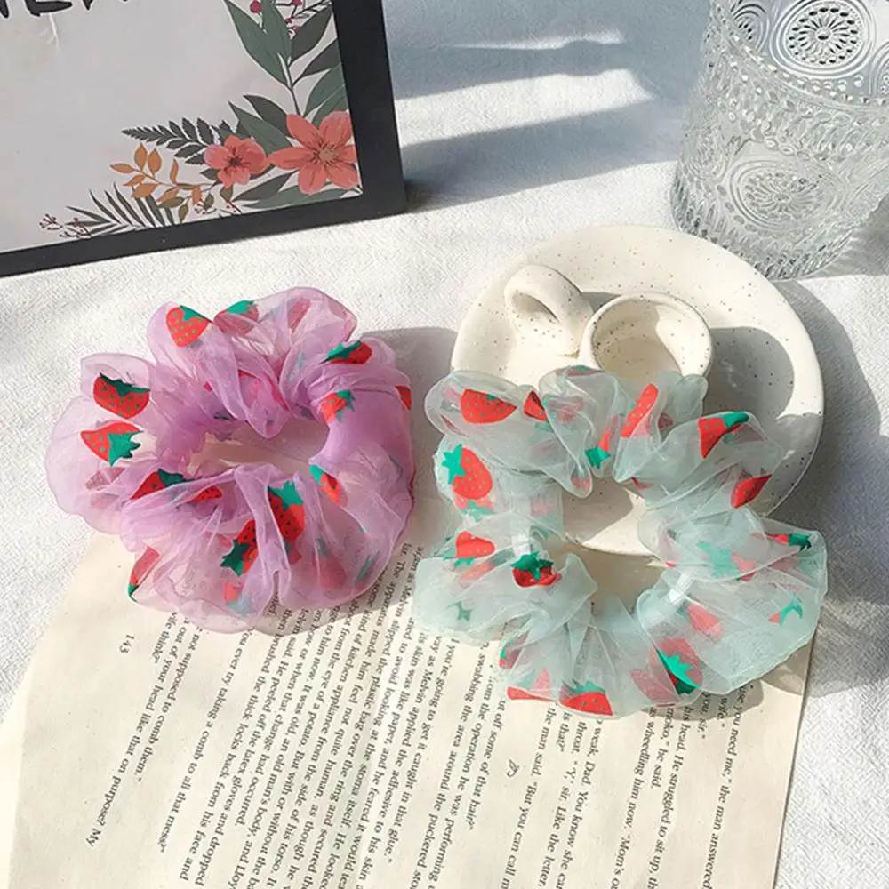 2 предмета для девочек Клубника чистая большая катушка кишки шиньон в форме петли