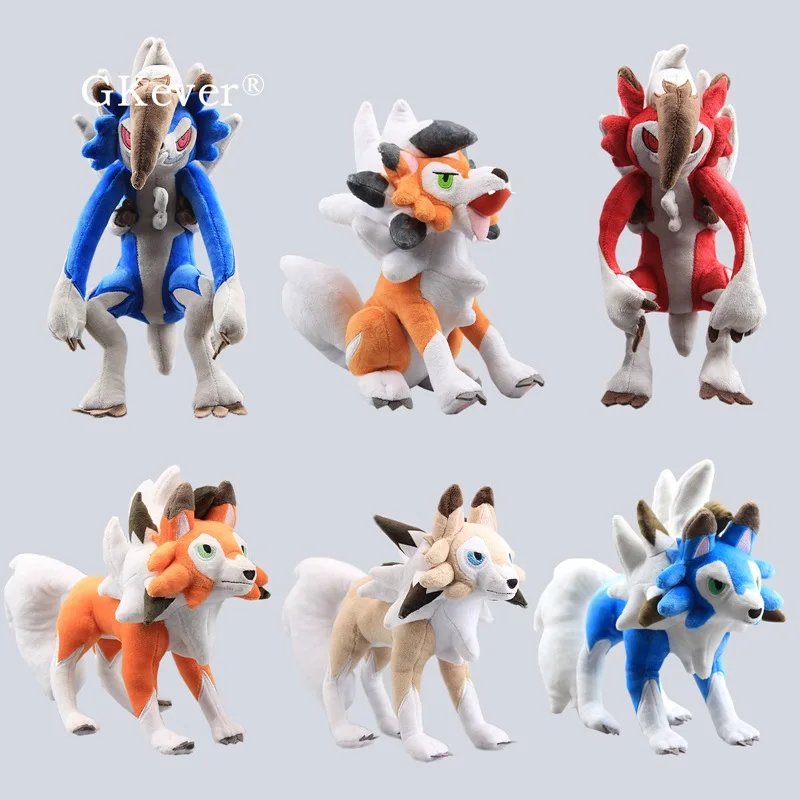 

25-32 CM Midnight Lycanroc Plush Dolls Wolwerock Soft Stuffed Toys Children Gift