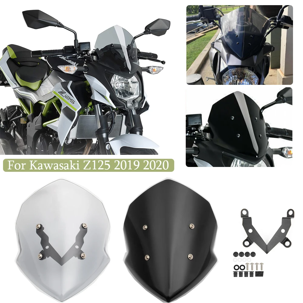 Ветрозащитный экран для Kawasaki Z125 2019 2020 2021 Sport Touring на лобовое стекло козырек с