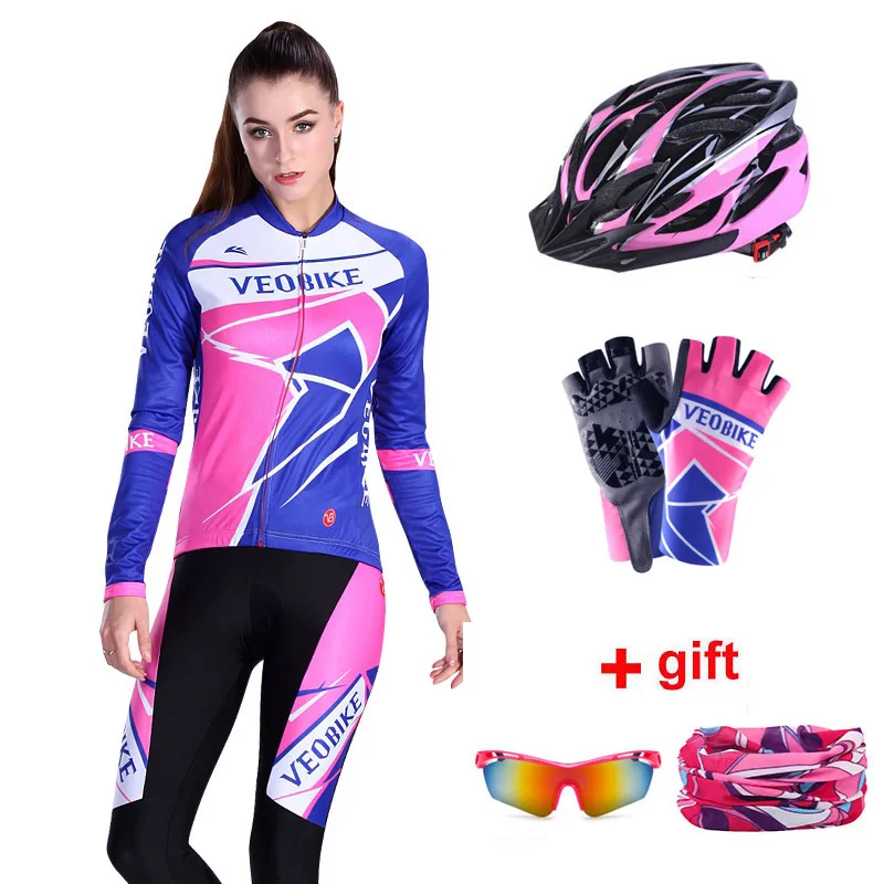 Одежда для велоспорта Pro Team женщин с длинным рукавом велосипедная дорожный