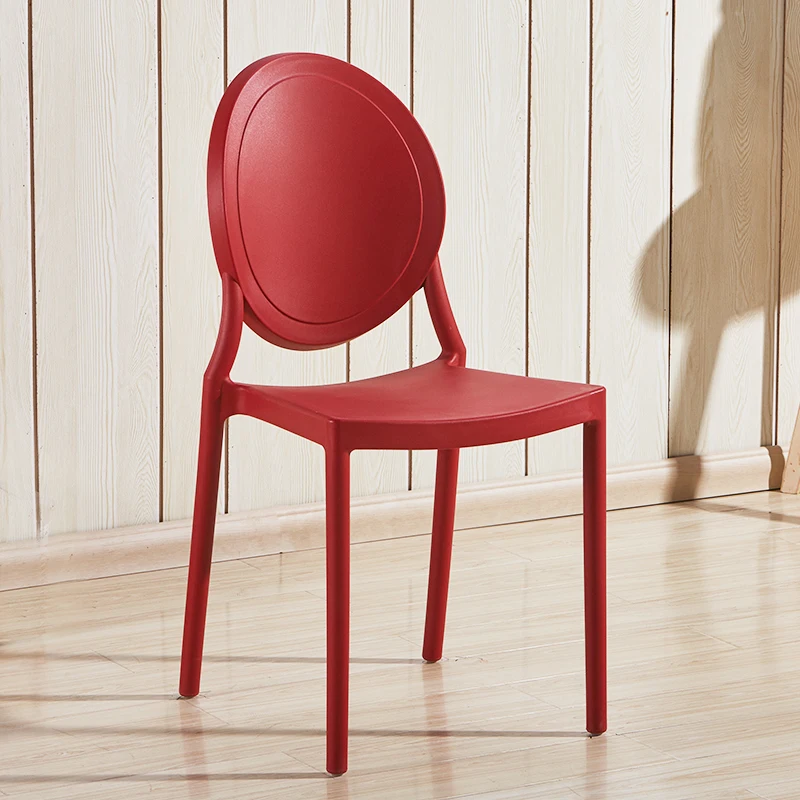 Скандинавский обеденный стул современный простой пластиковый спинка домашний