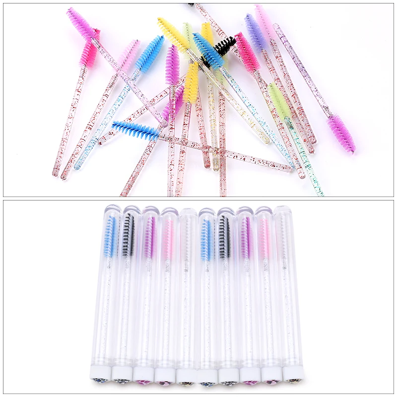 50/100/200PCS Disposable False Eyelashes Mascara Brushes Eyelash Brush For Eyebrow Reusable Tube