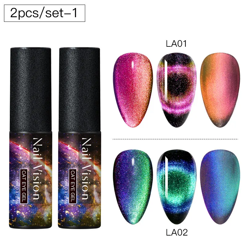 ZH08048 Nail Vision 9D Galaxy Cat Eye гель-Хамелеон Гель для ногтей длительный Galaxy Star эффект кошачьих глаз замачивается УФ/светодиодный - Цвет: ZH08048
