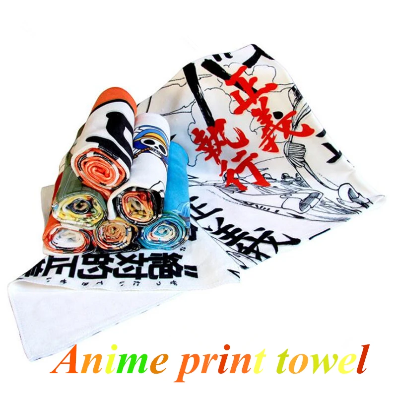Новинка Горячая Распродажа мультфильм аниме одна деталь Луффи Dragon Ball Наруто игра PUBG супермягкий впитыватель волокно полотенце