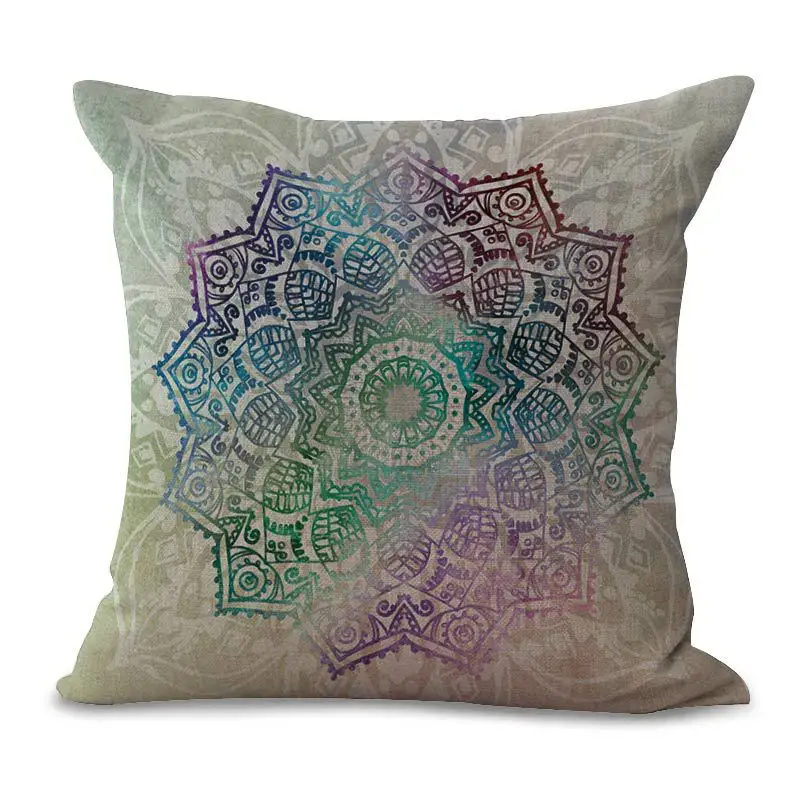 Mandala Flower Bohemia cushion cover 45*45 sofa cushions office car Pillow cases Polyester home decor pillow covers kd-0006 | Дом и сад