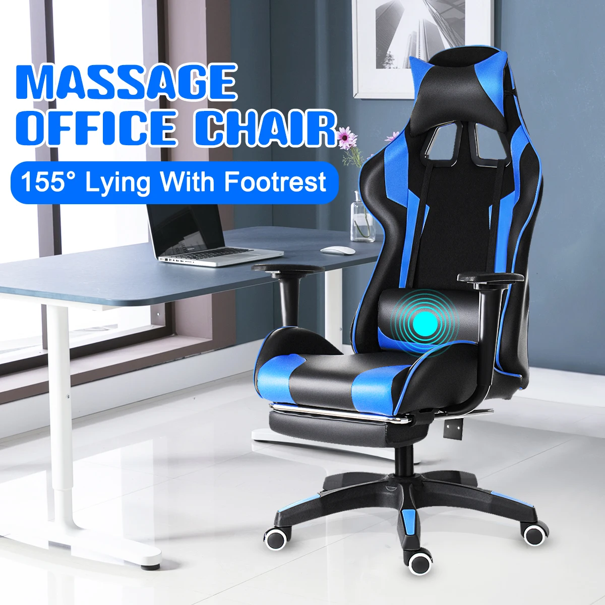 Internet Cafe Racing Leather Office Gaming Chair