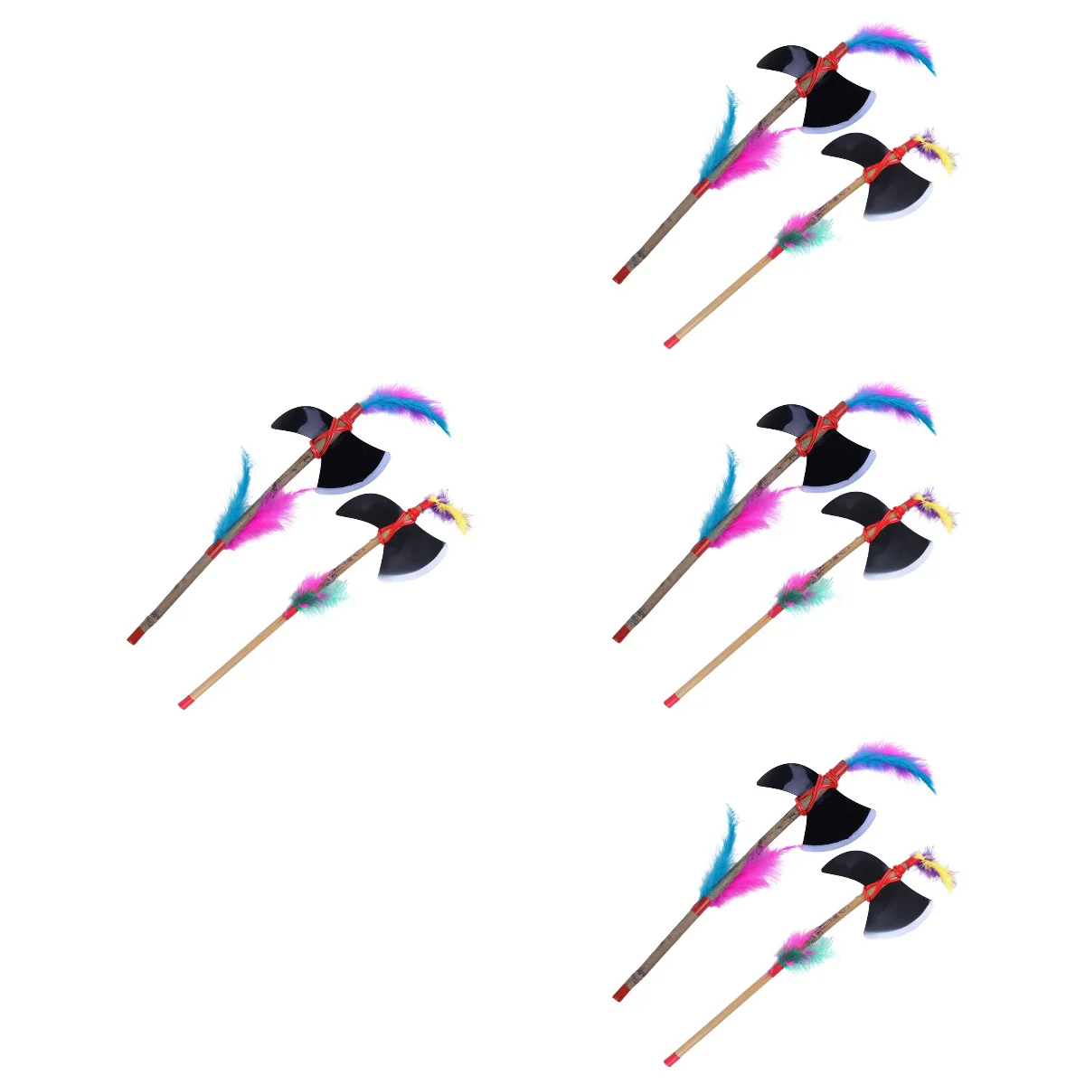 

4 шт., пластиковые и бамбуковые индийские аксессуары для детей (перо случайного цвета)