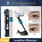 Тушь для ресниц 2 в 1 из шелкового волокна 4D, Водостойкая тушь для наращивания ресниц, черные густые удлиняющие ресницы, корейская косметика TSLM1