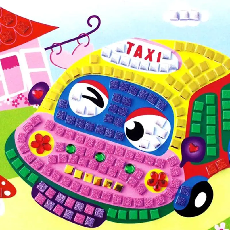 3D Мозаика из пены липкие кристаллы искусство принцесса и бабочки наклейка игра