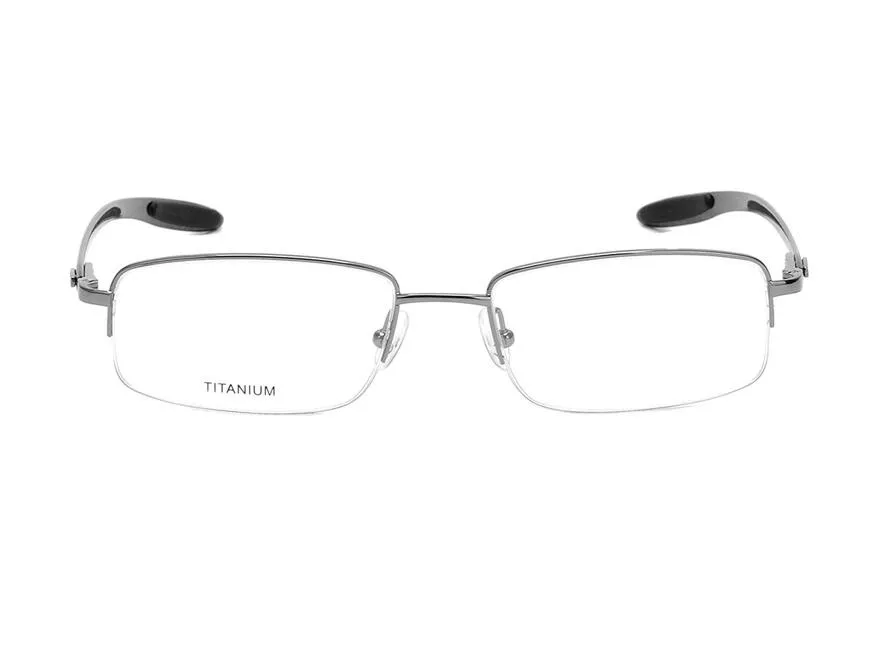 

Retro Half Rim Unisex Pure Titanium Optical Eyewear Frame High Quality Clear Len Goggle Black Brown Myopia Hyperopia Eyeglasses