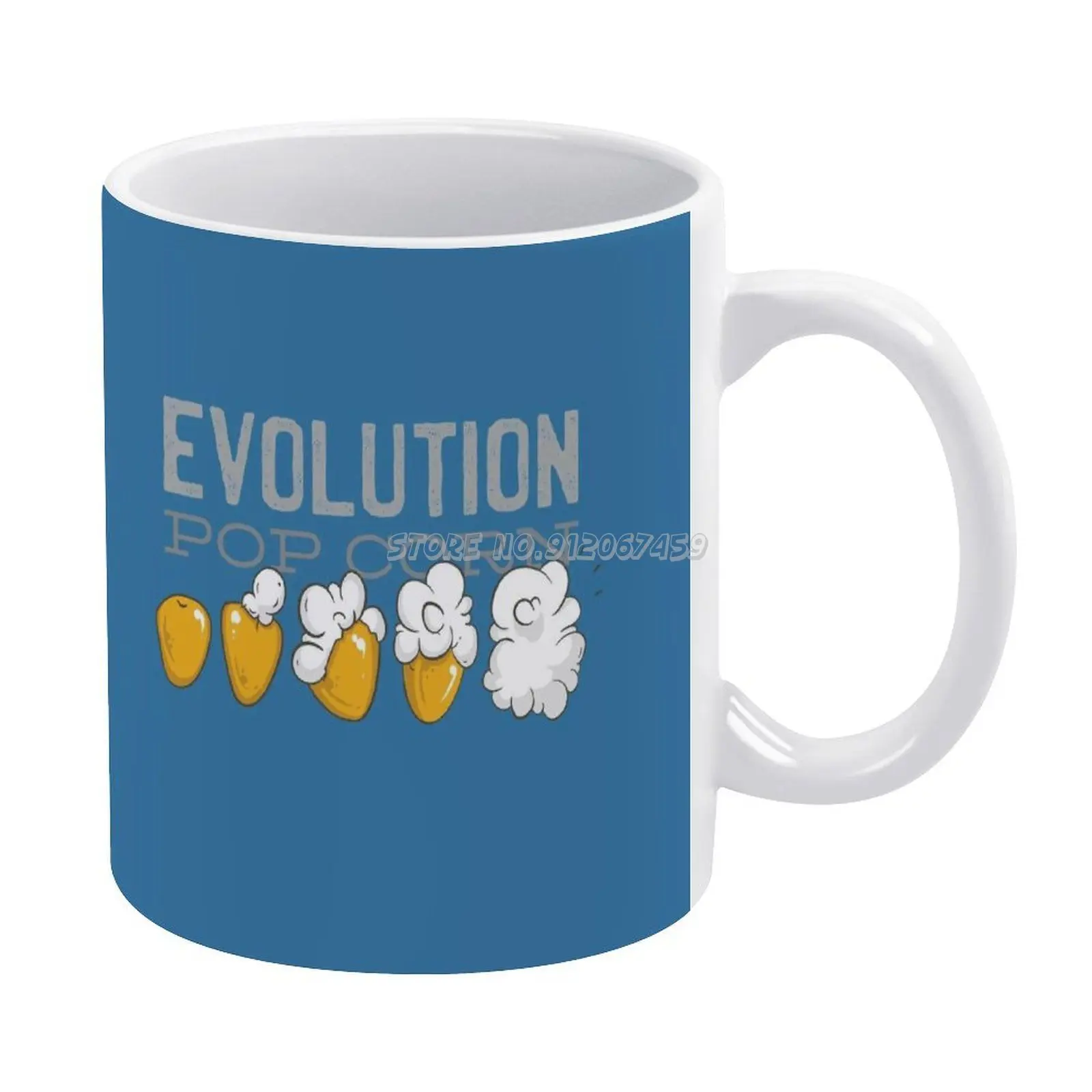 

Попкорн Эволюция кофейные кружки со стандартной обложкой для офиса семья наволочки домашний декор попкорн Милая еда Mov