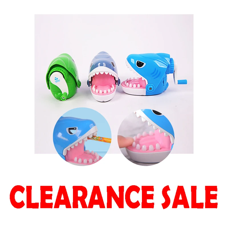 

Finger Biting Shark Pencil Sharpener Toy Shark Pencil Sharpener Novelty And Fun Office School Supplies