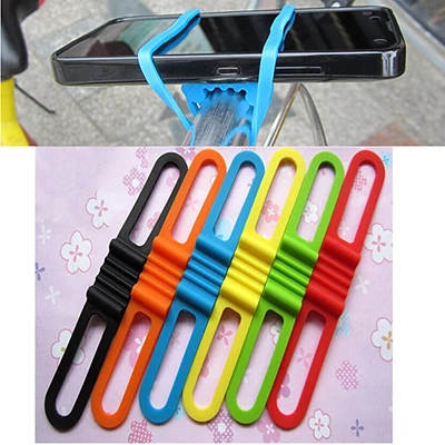 

1Pc Mountain Road Bike Front Light Silicone Band Strap Cycling Torch FlashLight Phone Tie Bicycle Headlight Mount Holder Bandage