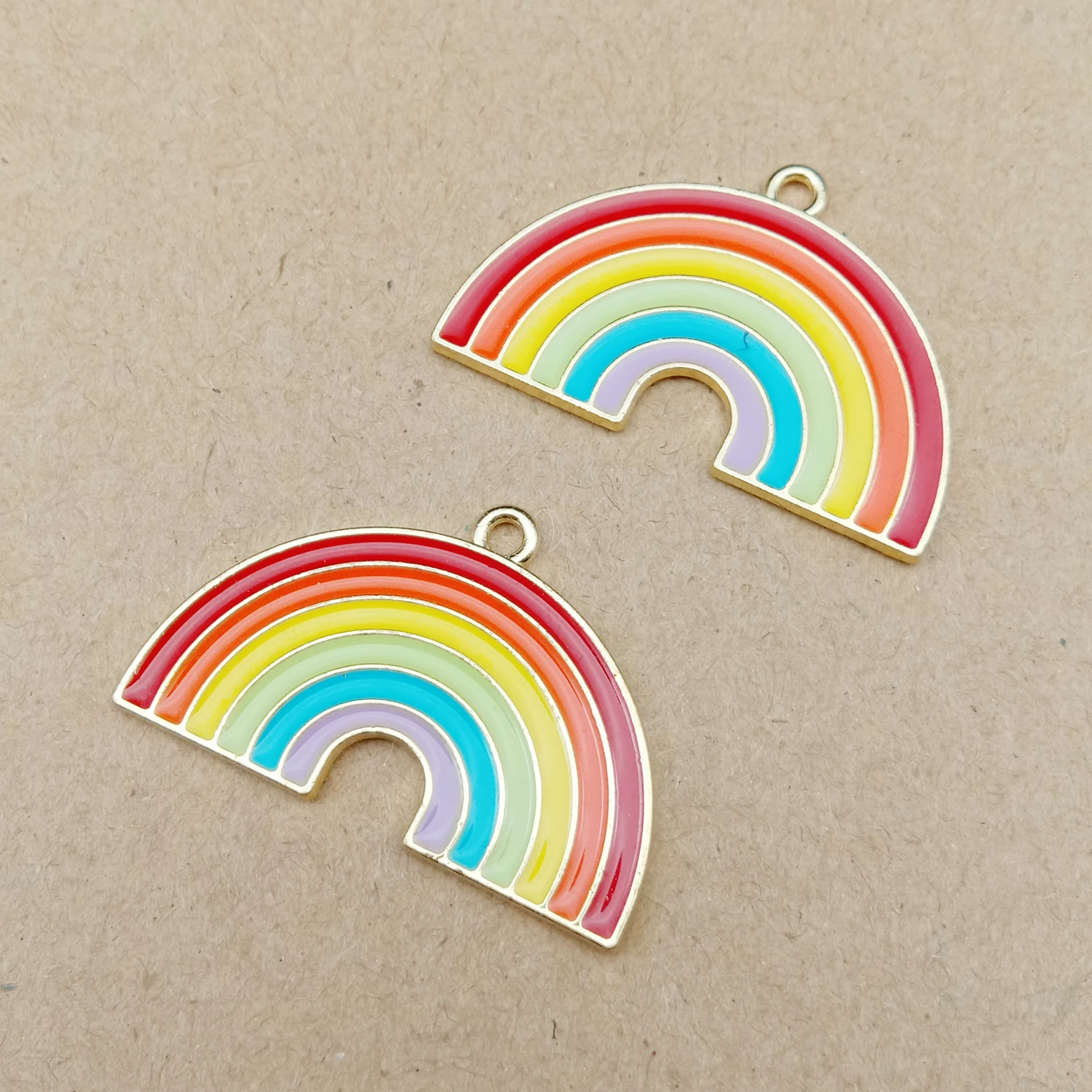 10 шт./упак. радужные эмалированные подвески для ювелирных изделий браслетов и