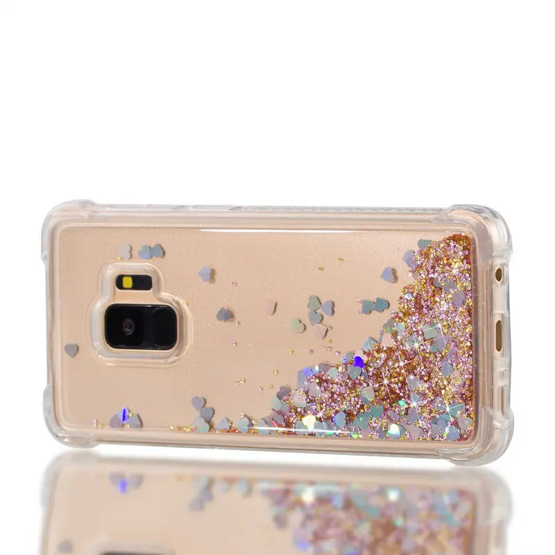 

For Samsung S9 Case Soft Silicon Back Cover For Samsung Galaxy S9 S9 Plus Dynamic Liquid Glitter Quicksand Protection Phone Case