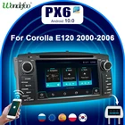 Автомагнитола PX6, мультимедийная система на Android 10 Магнитола 2 din, с gps, для Toyota Corolla E120, BYD F3, типоразмер 2 din