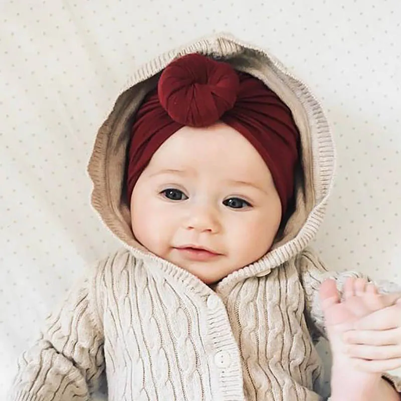 Милые повязки на голову для новорожденных Детская чалма головные уборы