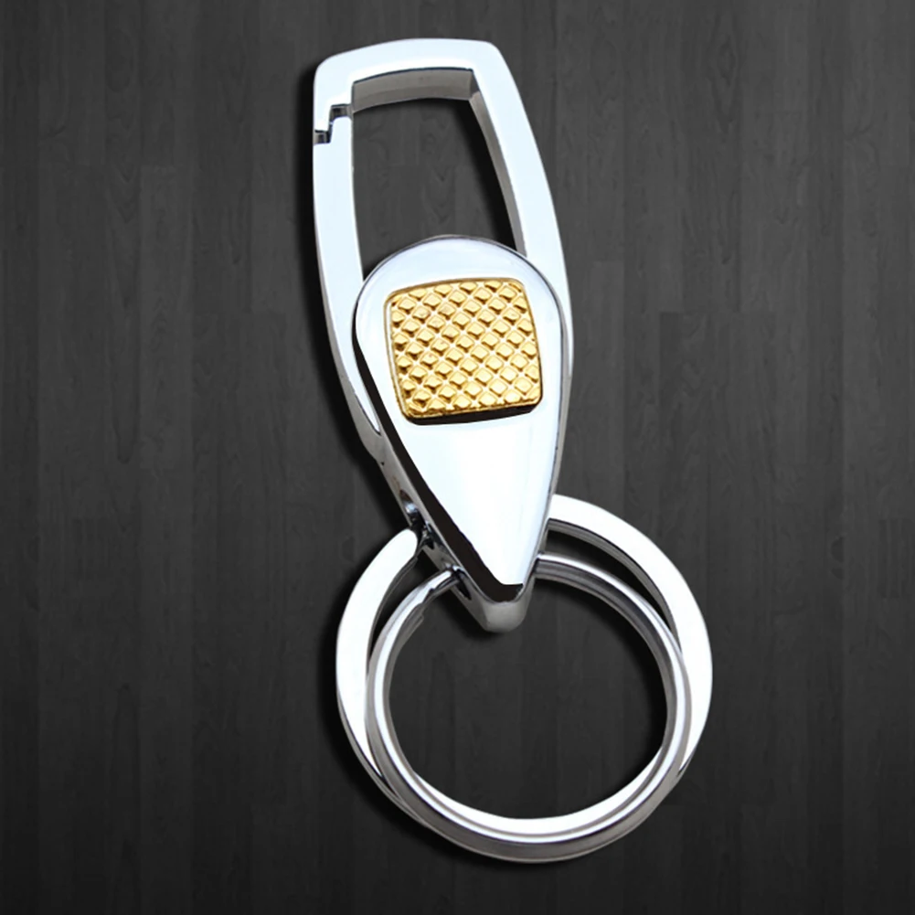 Stylish Men's Metal Double Ring Car Keychain Keyring Belt Bag Pendant Gift New | Украшения и аксессуары