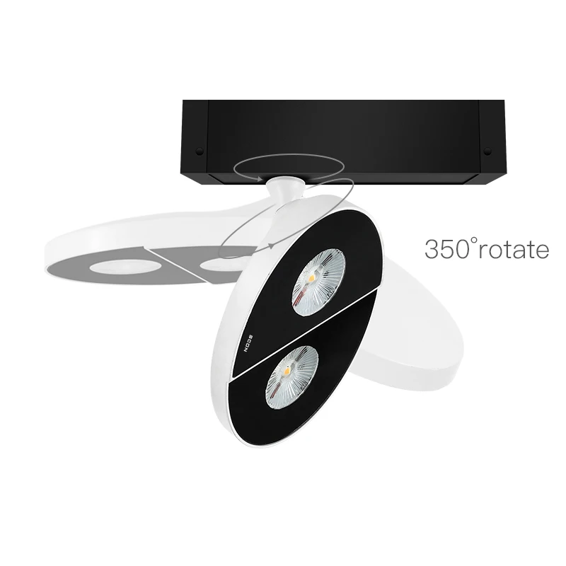 

COOJUN Rotatable Magnetic Track Light 15W COB Showroom Verlichting Rail Light Housing Round CRI 93 High CRI lamparas de techo