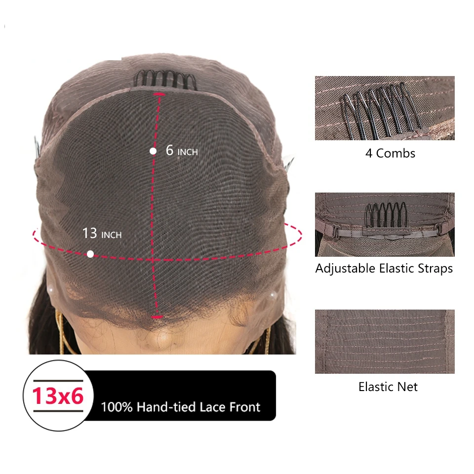 

Curly Human hair 13X6 Lace Front Wig 150 Density India Remy Hair Lace Front Human Hair Wig for women