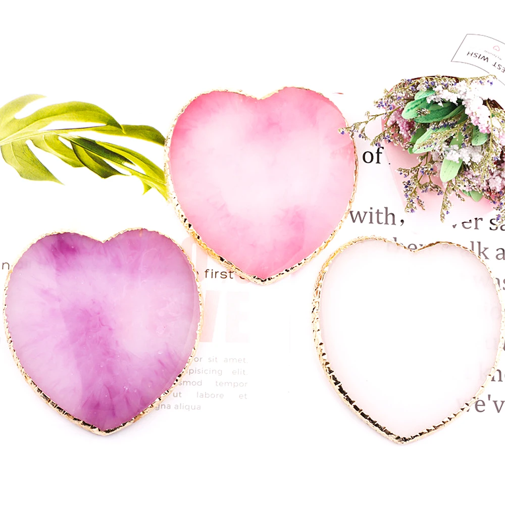 Натуральная смола ногтей Цвет в форме сердца палитра Палитра держатель рисунок