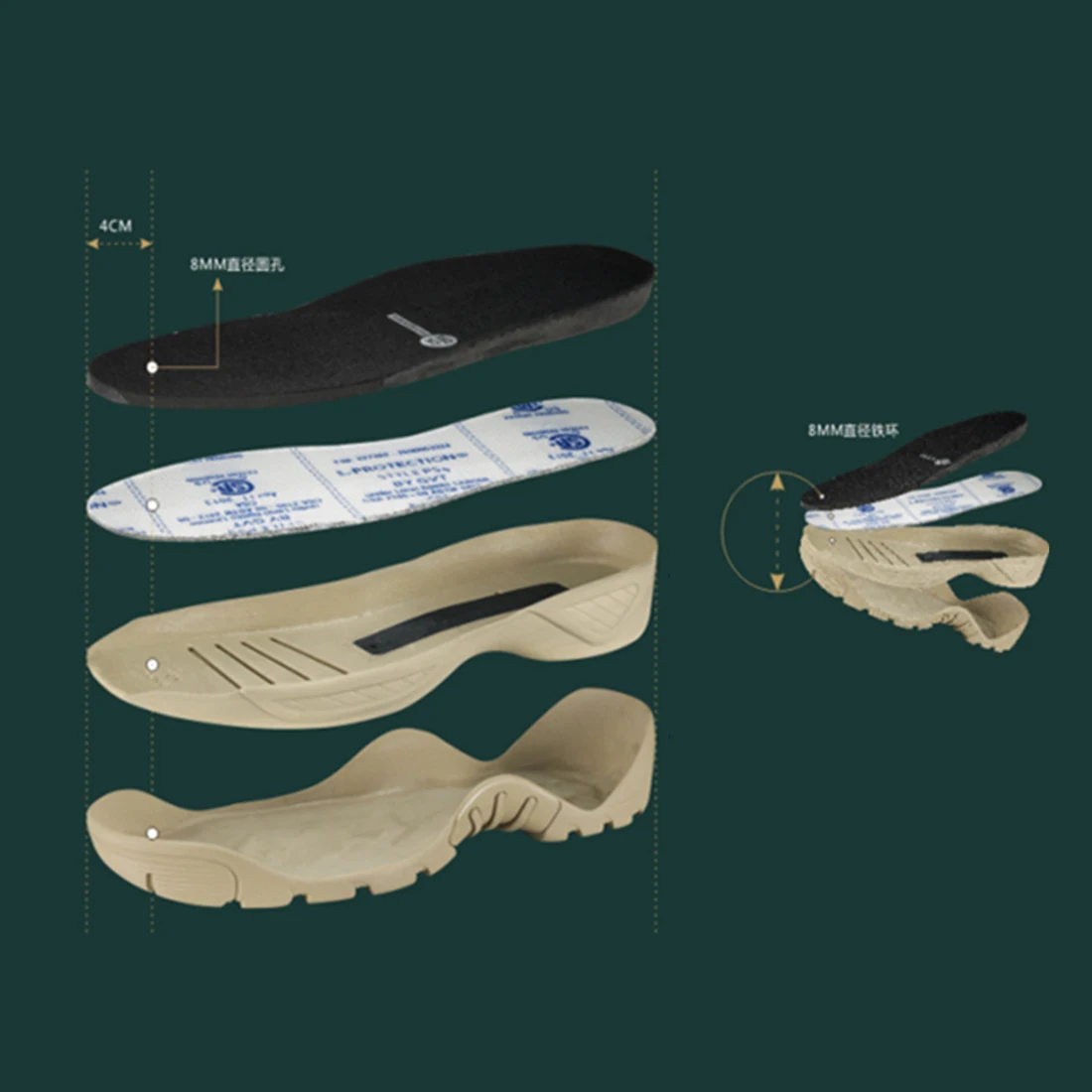 Workerkit Waterproof Puncture-proof Cowhide Tactical Boots Outdoor Hunting Combat Boots for Men