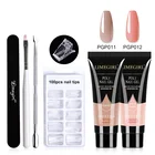 Полимерный Гель-лак для ногтей, набор для ногтей, 7 шт.компл., 15 мл, блестящий быстрое строительство, полимерные фотолампы для наращивания, акриловый гель, дизайн ногтей