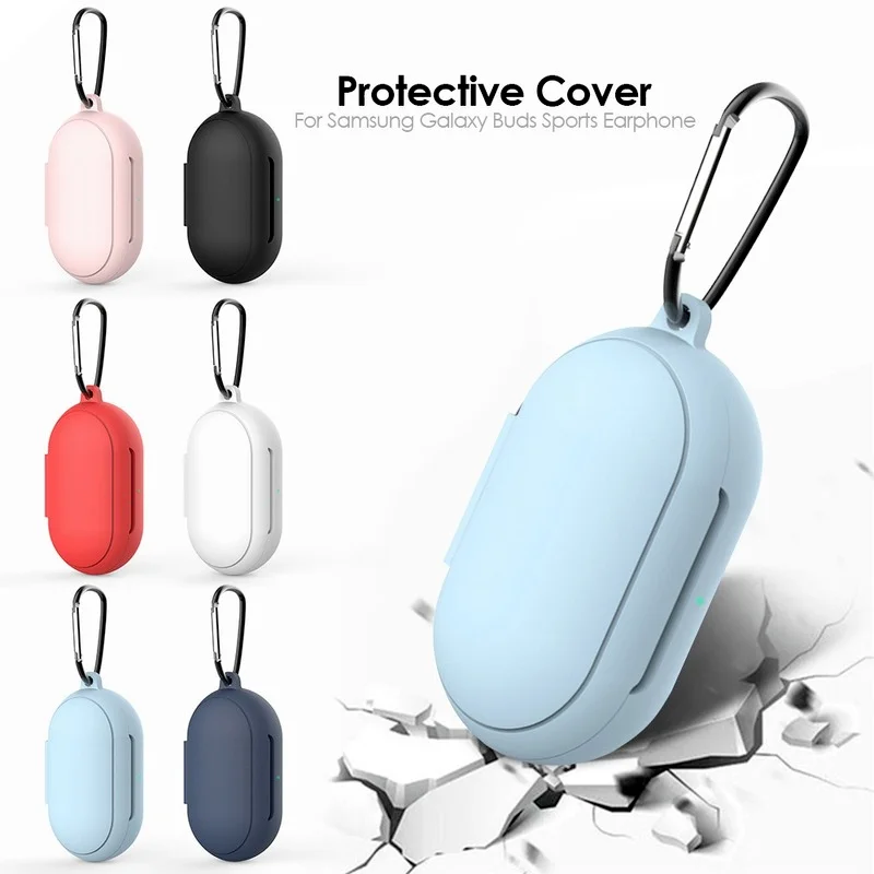 

Silicone Anti-shock Case Cover With Hook For Galaxy Buds Earphone Pouch Protective For Samsung Galaxy buds+ Plus Protector Case