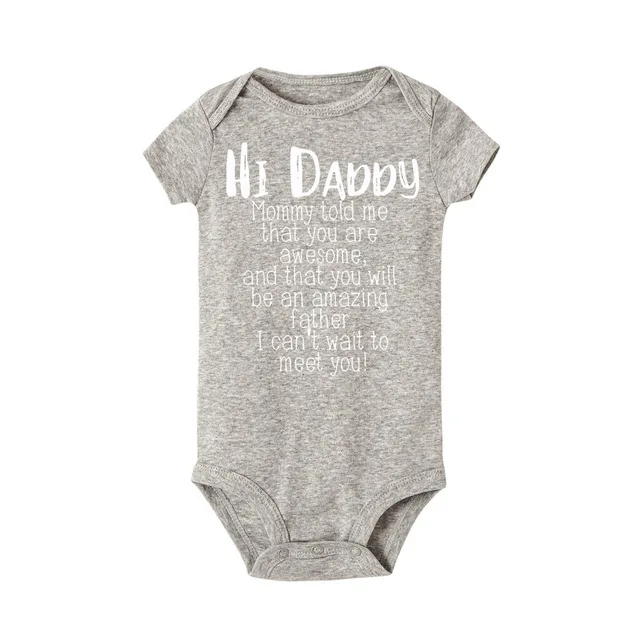 2021 Cute Newborn Children Baby Girl Clothes Babies Body Infant Beby Suits Sunsuit Kids Summer Hi Daddy Print Onesie | Мать и ребенок