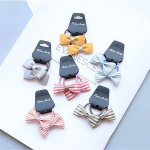 12 шт.компл. в полоску Детские бантики для волос резинки для волос для малышей Лента резинки для волос резинки резинок и повязкой на голову для девочки, аксессуары для волос