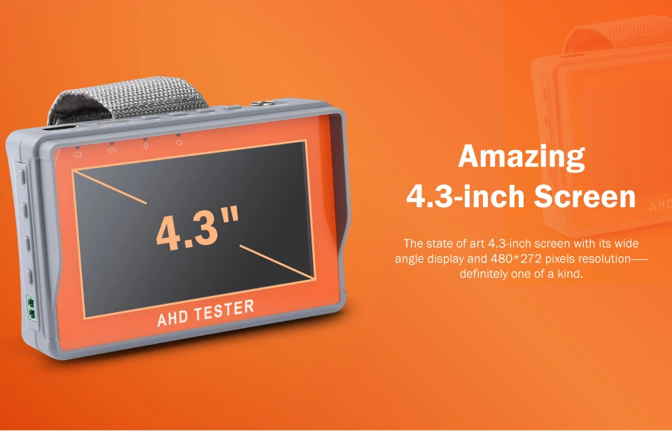 ANNKE 4,3 дюймов HD AHD тестер систем Скрытого видеонаблюдения с дисплеем AHD 1080P тестирование аналоговой камеры PTZ UTP Кабельный тестер 12V1A выход