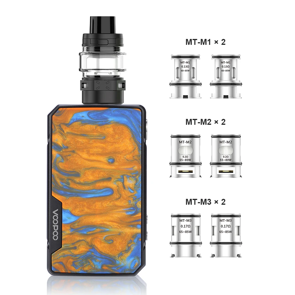 VOOPOO DRAG 2 177 Вт TC MOD BOX W/MAAT Tank MT-M1 M2 M3 катушки головки GENE. Fit чип fit Dual 18650 батарея