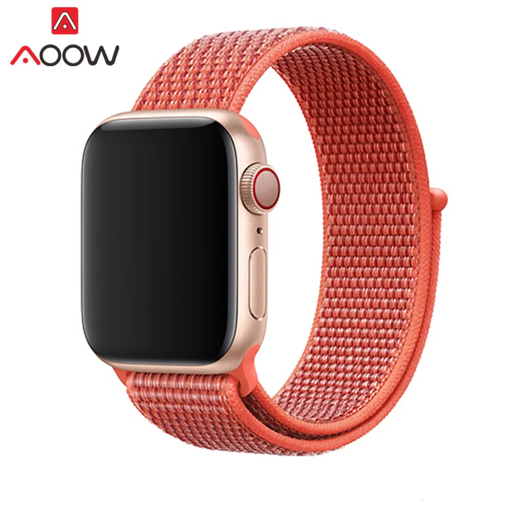 Цветной нейлоновый ремешок для часов Apple Watch 38 мм 42 мм 40 мм 44 мм тканый холщовый ремешок на липучке браслет для часов iwatch 1 2 3 4