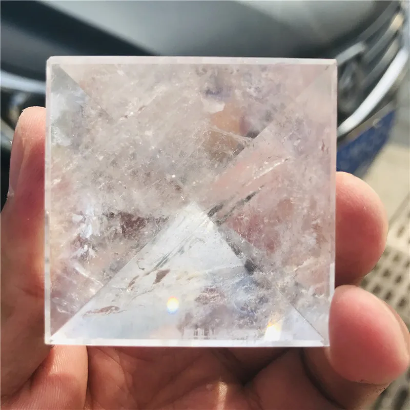 50 мм Натуральная прозрачная пирамида из кристалла кварца чистая целебная рейки