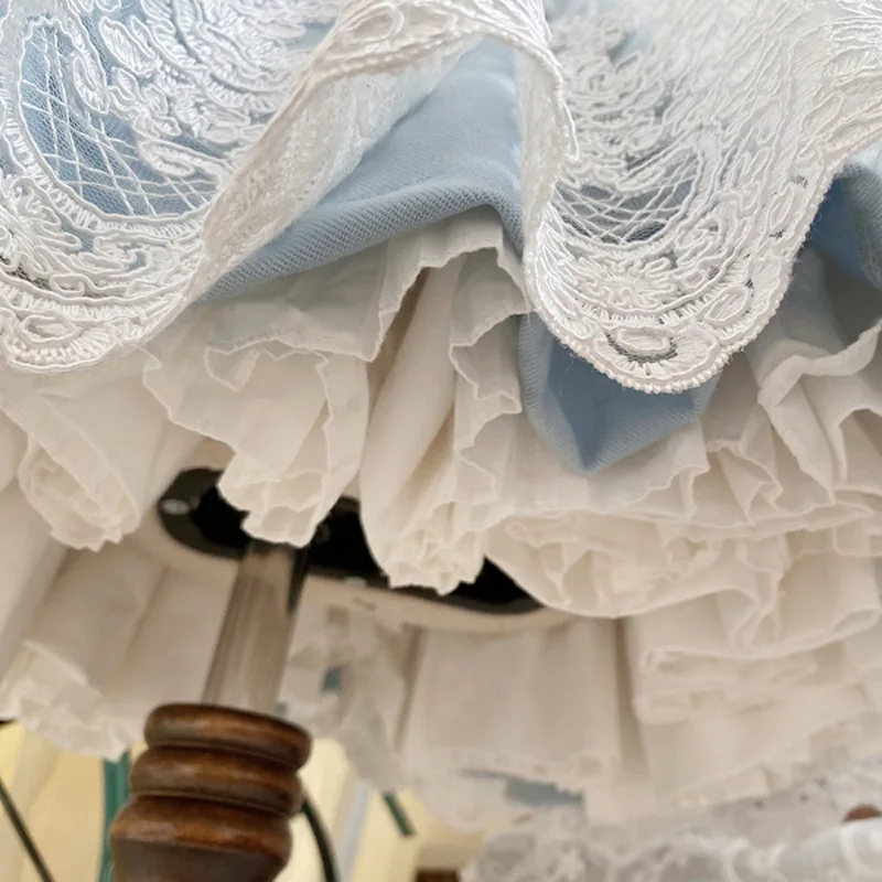 

Lace Flower Baby Girl Spain Dress Princess Dress Kids Infant Party Wedding Pageant Formal Gown Children Vintage Embroidery Frock