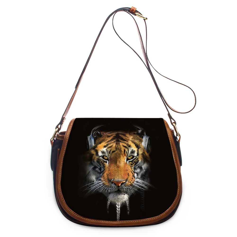 

Women PU Leather Handbags Ladies Shoulder Crossbody Bag Bolsa Feminine Cusotm Tiger Print Messenger Bags