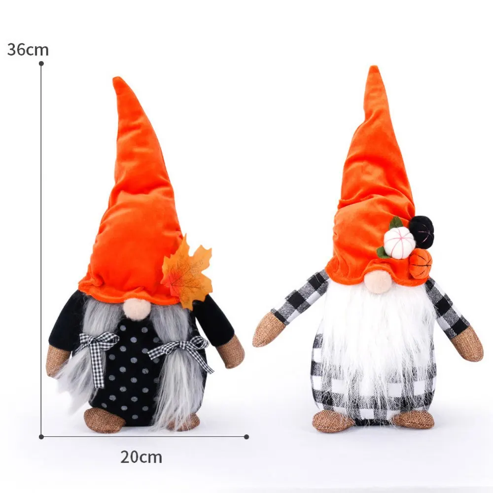 

Осенняя гномная Тыква шведский томте эльф карликовая плюшевая кукла без лица украшения на Рождество Хэллоуин День благодарения