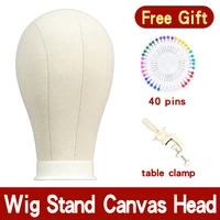 qoxi mannequin heads for wig with stands tripod wig display canvas block head dolls dummy maniquin cabeza with head and pins