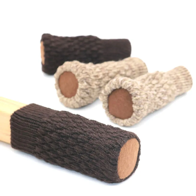 

24Pcs Thicken Knitted Chair Foot Cover Home Dining Table Leg Base Floor Protective Socks