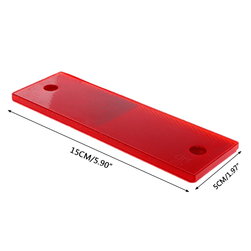 

2pcs Plastic Reflector Reflective Warning Plate Stickers Sign Sheeting Car Truck