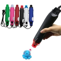 1pcs 110v 220v electric soft ceramic hot air heat gun with supporting seat diy tool glass candle multifunctional craft supplies