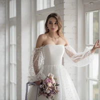 cute short white wedding dress knee length strapless engagement civil bridal gown for woman dots tulle corset lace up vestidos