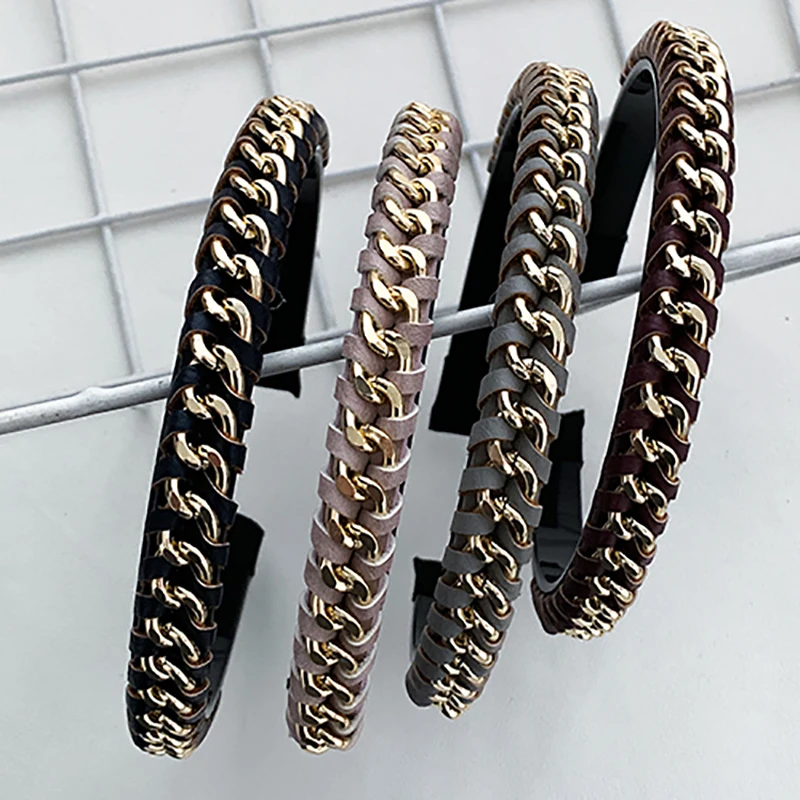 

Новинка ZHINI винтажная повязка для волос Женская повязка на голову из сплава в стиле панк аксессуары для волос ручной работы эффектные ювелирные изделия