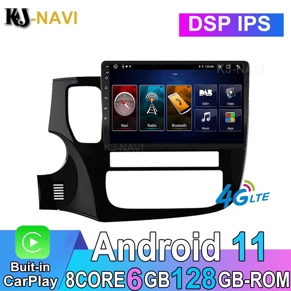 4G Lte IPS DSP Android 11 0 Автомобильный плеер для Mitsubishi Outlander 3 GF0W GG0W 2012 2018 Видео Стерео Bluetooth