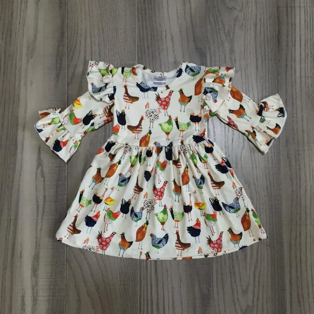 Детская одежда из молочного шелка для девочек осенне зимнее хлопковое платье до