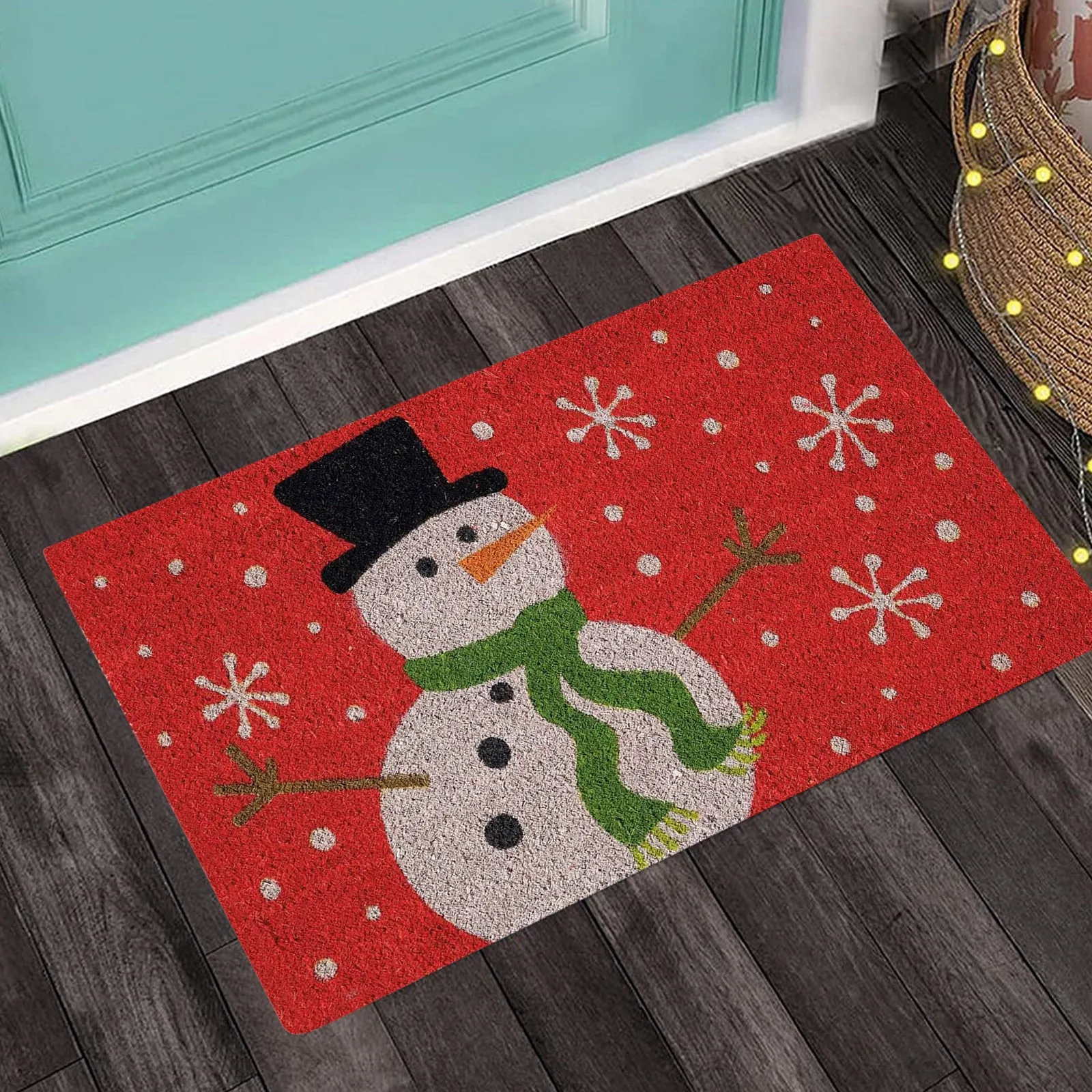 Рождественский коврик с Санта Клаусом декоративный подвесной Декор для дома