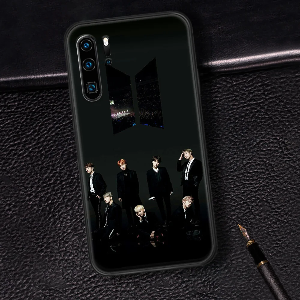 

Bangtan Boys KPOP Phone Case For Huawei P Mate 10 20 30 40 Pro Lite Smart 2019 2021 black Funda Pretty Etui Painting Cell
