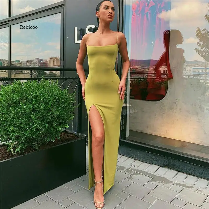 

Dress Women Summer new backless harness led a word cultivate morality sexy a fork Dresses Casual Vestidos