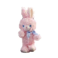 10pcslot plush keychain pretty rabbit with tie decoration high quality soothing valentineday pendant